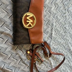 Michael Kors Two-Tone Wallet with Gold Accent